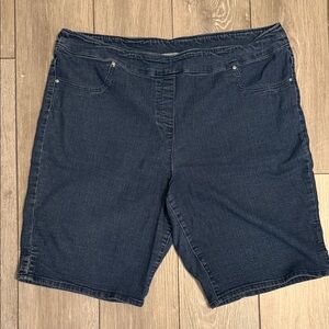 Allison Daley Navy Jean Shorts